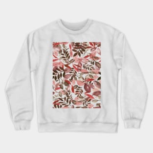 Abstract Leaves Pattern Crewneck Sweatshirt